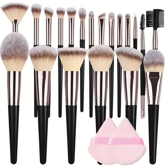 20PCs Makeup Brushes Set Eyeshadow Foundation Concealer Blending Blush Brush Kabuki Soft Fluffy Women Beauty Tool